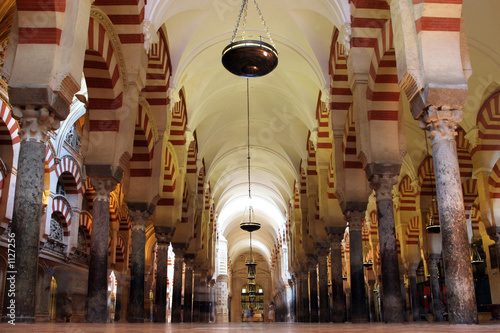 arches in mezquita in cordoba photo