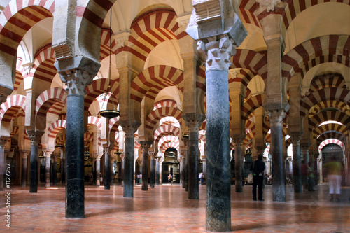 arches in mezquita in cordoba photo