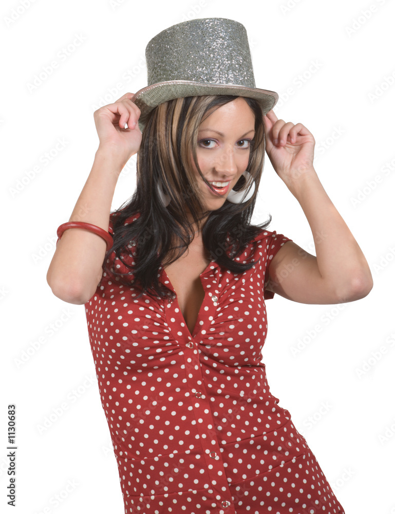 sassy party girl with hat sassy party girl with hat