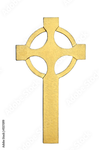 golden celtic cross