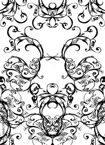 swirls - black on white