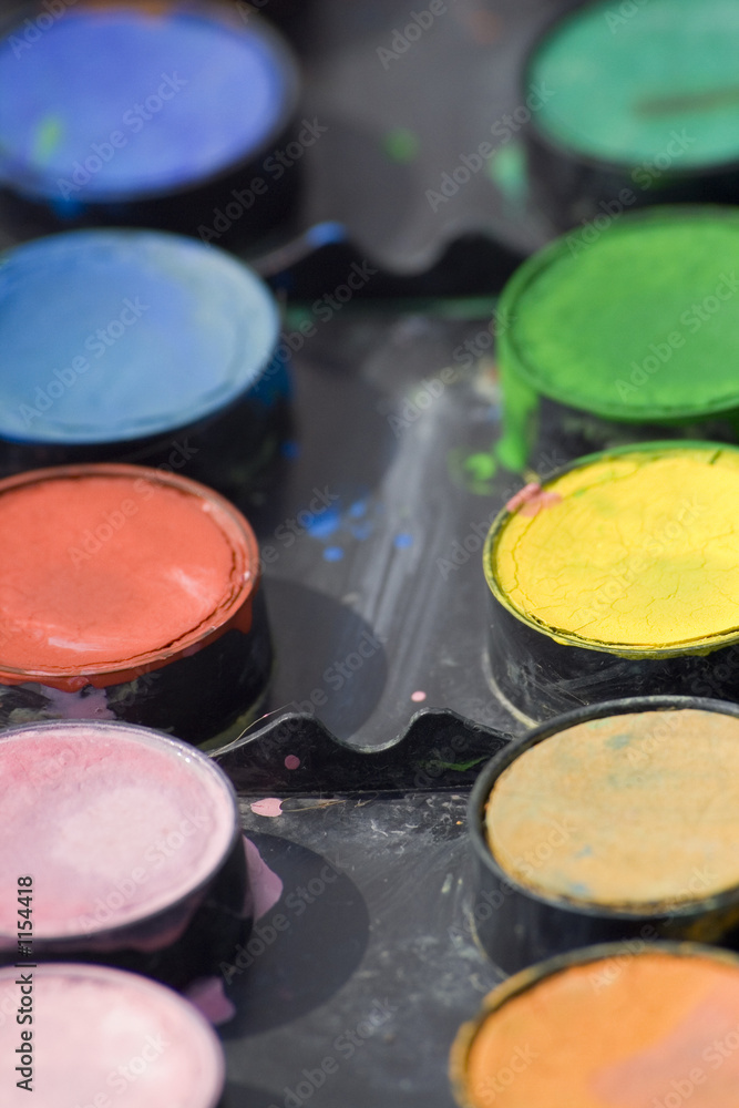 Naklejka premium watercolor paint tray