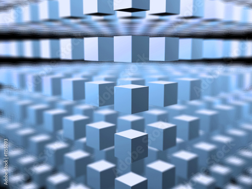cube 3d space -abstract  background