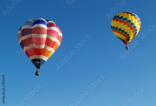 two hot air balloons