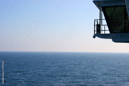 view of the ocean from a cruise ship deck