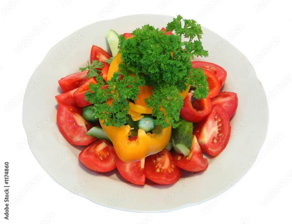 salad with tomato and pepper salad with tomato and pepper