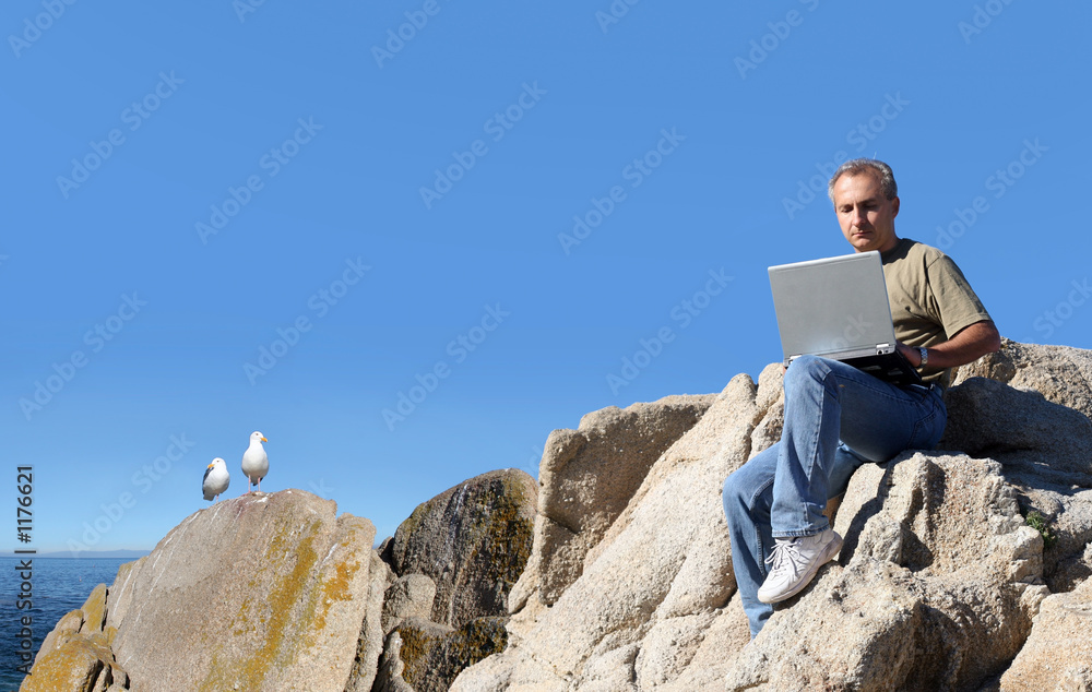 © Galina Barskaya - man working outdoor © Galina Barskaya - man working outdoor