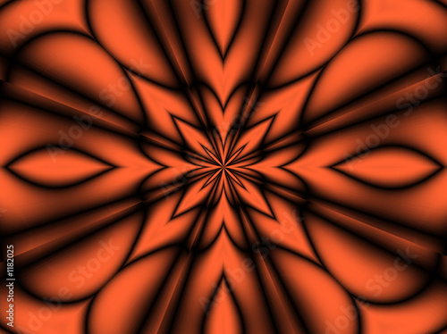 flower pattern orange © Ron Rapp