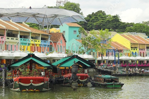 boats and shophouses photo