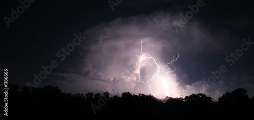 summer lightning panorama