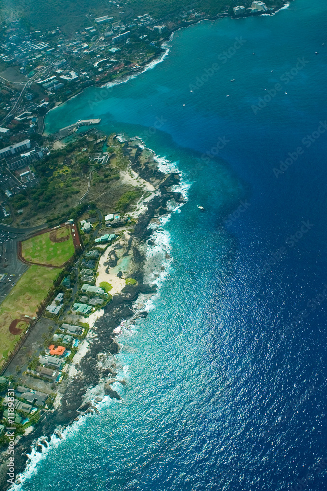 kailua-kona, big island aerial shot
