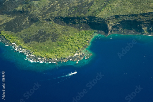 big island aerial shot - kealakekua bay photo