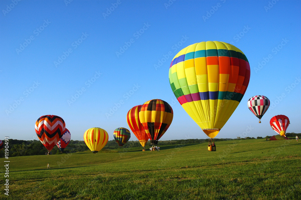 Fototapeta premium balloon landing field