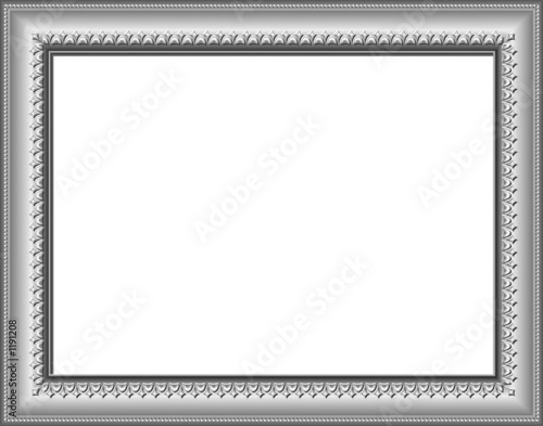 silver frame with clipping path