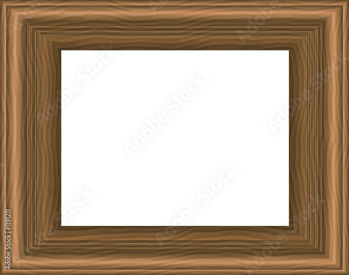 wooden frame with clipping path