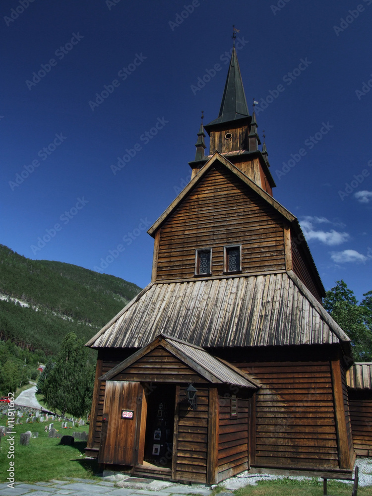 old wooden historical church