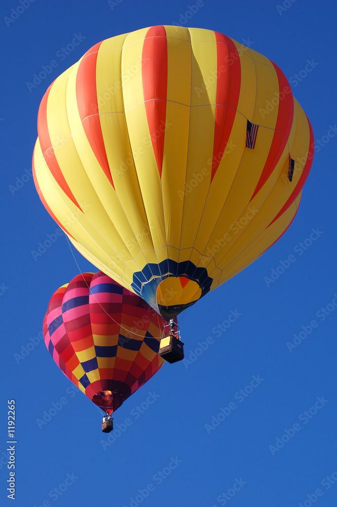 Naklejka premium hot air balloons in flight