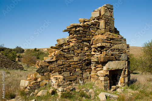 stone chimney remnants photo