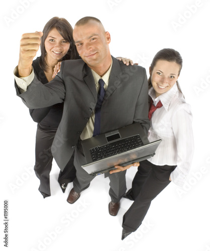 business team with notebook
