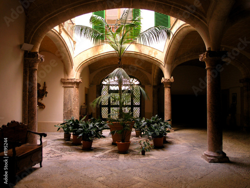 Slika na platnu courtyard in palma