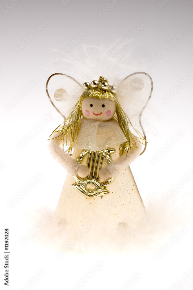 christmas fairy decoration in white
