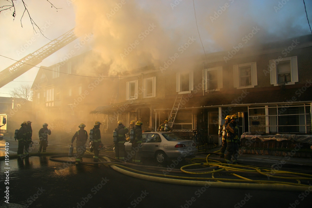 Obraz premium burning home.