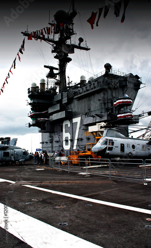 on deck of uss john f. kennedy photo