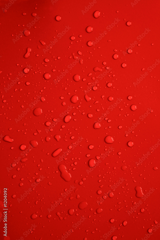 red water drops