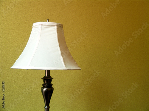 lamp on brown wall