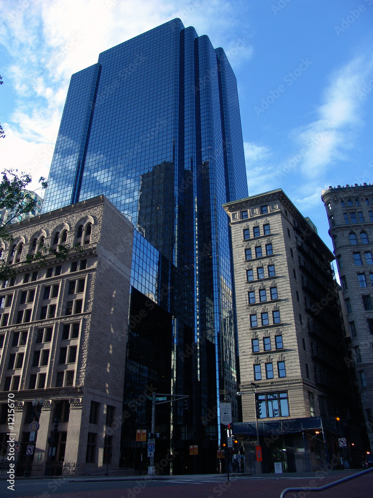 Obraz premium boston state street skyscrapers