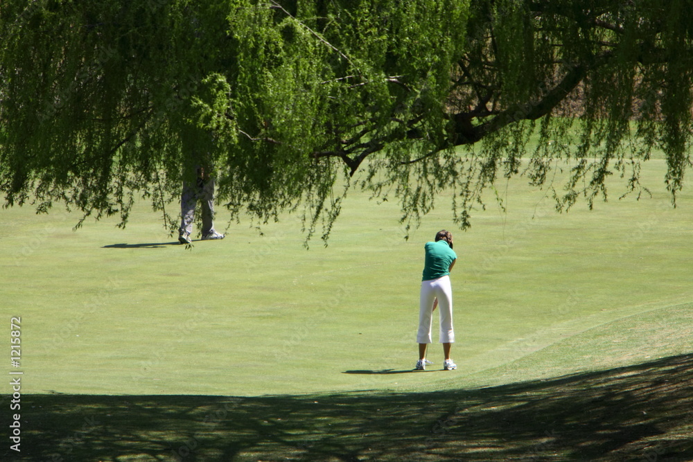 Fototapeta premium lady putting