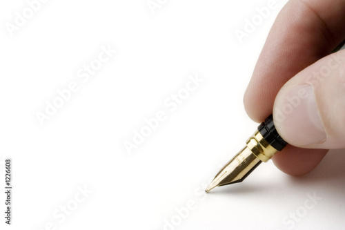 pen on white