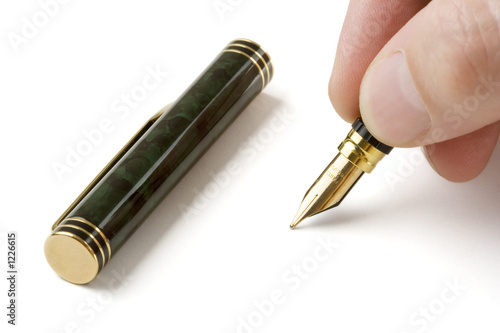 pen on white