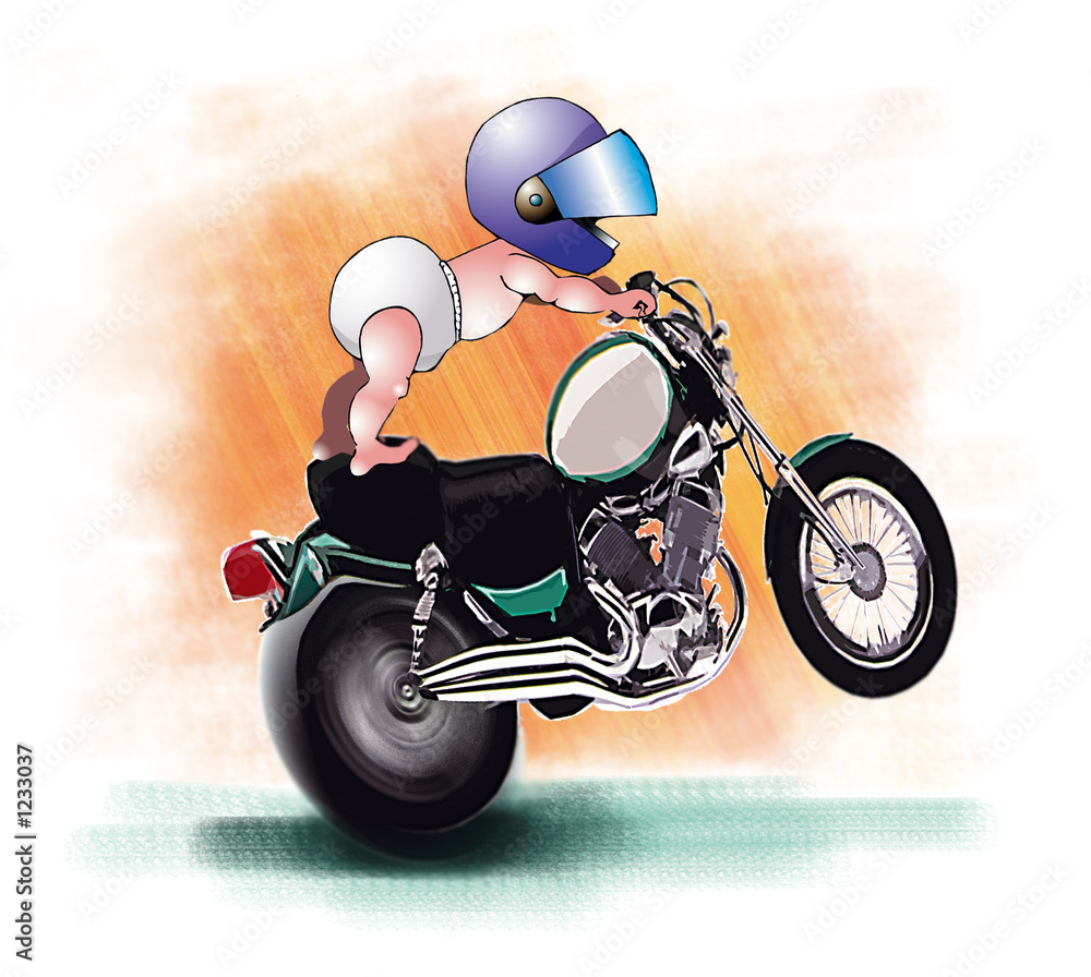 bebe moto ilustración de Stock | Adobe Stock
