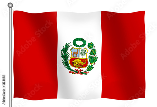 Bilde på lerret flag of peru waving