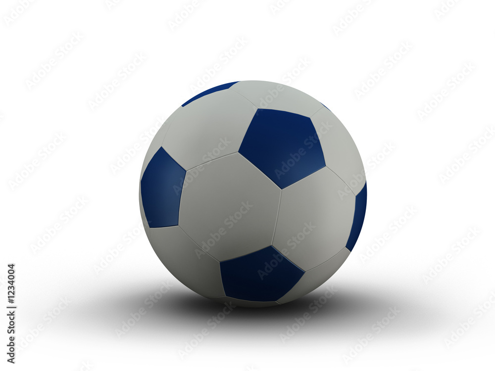 illustration of a blue and white soccerball