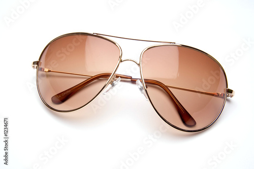 sixties style sunglasses on a white background