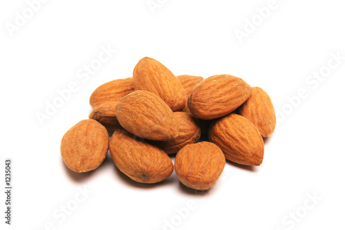 isolated almonds
