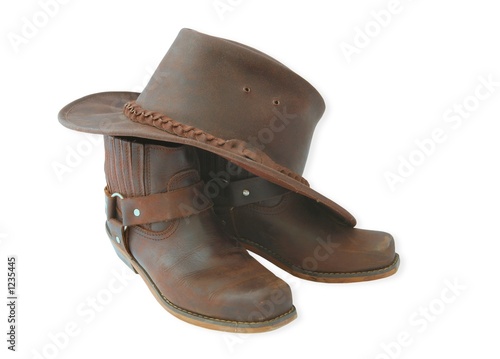 boots and hat-brown