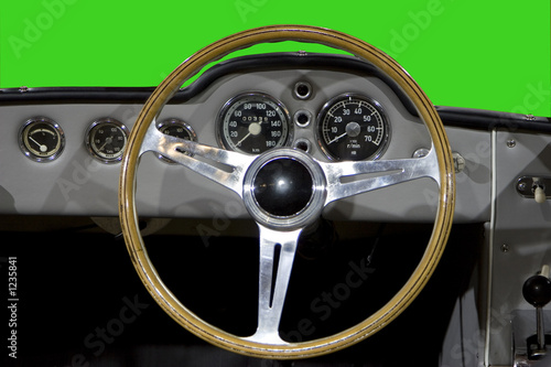 isolated vintage dashboard