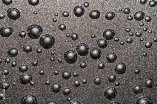 bubbles of air on teflon background