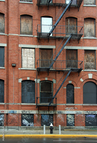 warehouse with fire escape