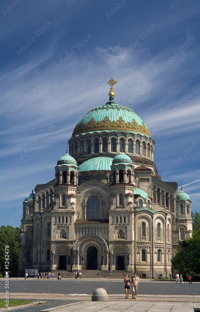 russian naval church in kronshtadt, sankt peterburg