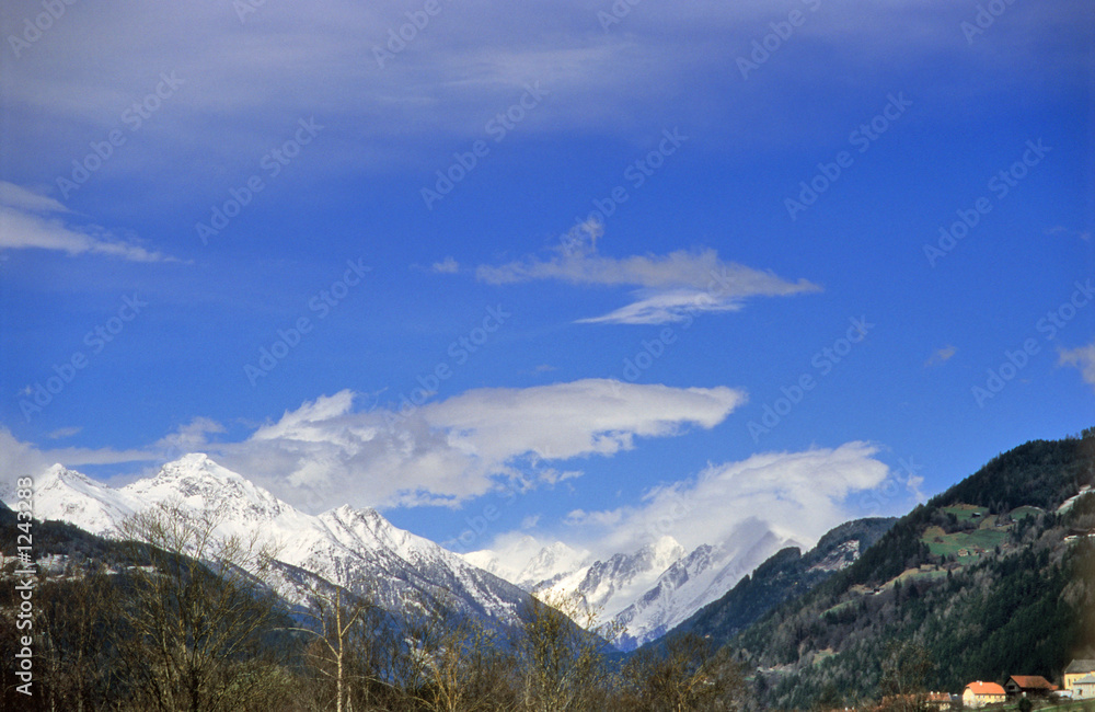 snow capped alps
