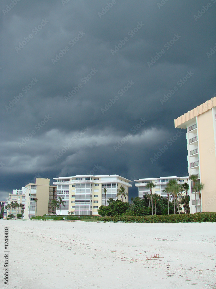 dark clouds over the coastline dark clouds over the coastline