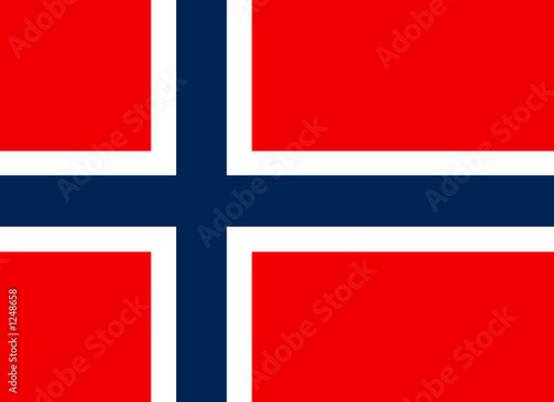 flag of norway Fototapet