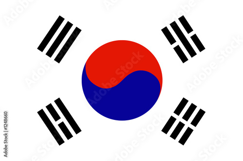flag of south korea photo
