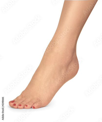 female foot with red nail polish © James Steidl