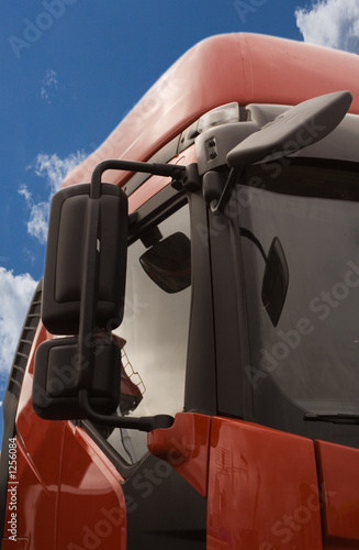 truck driver`s cab