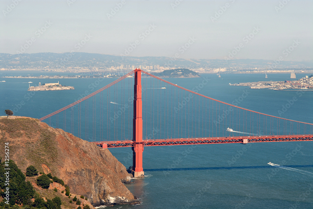 Fototapeta premium golden gate from marin headlands, san francisco